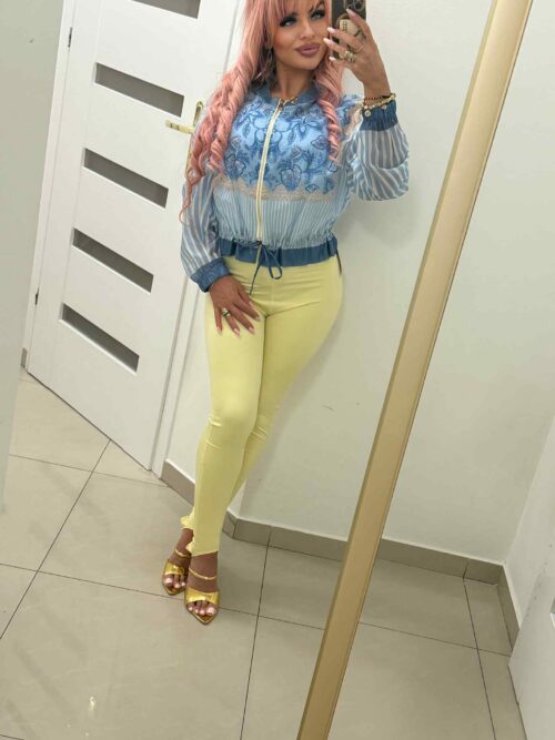 Legginsy modelujące – pastelowa żółć