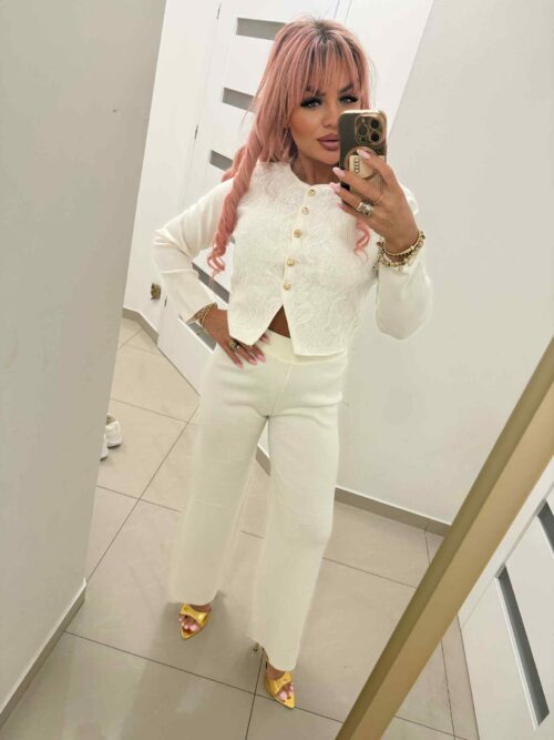 KOMPLET ELEGANCKI z koronką