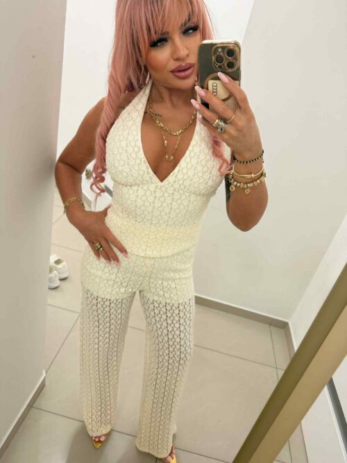 KOMPLET KORONKOWY – top + spodnie